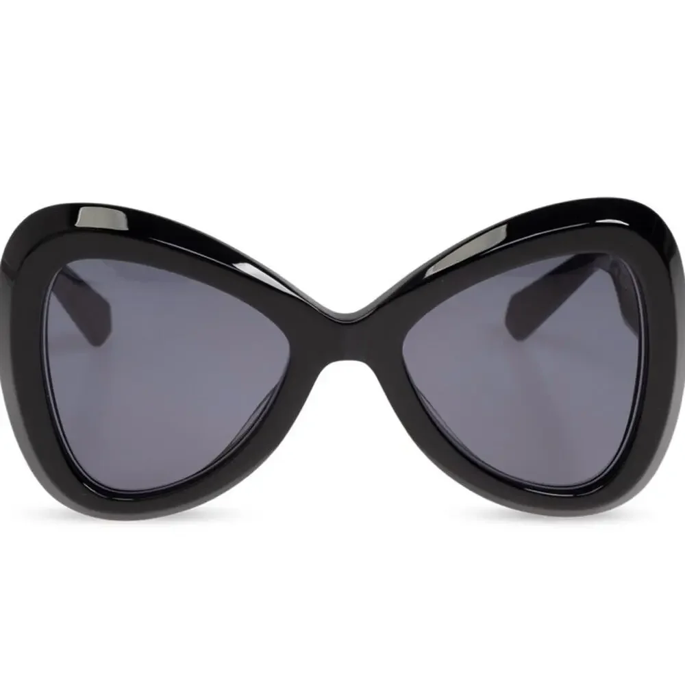 New! Valentino V GOLD III VLS 138A, Chic Black Sunglasses, Authentic